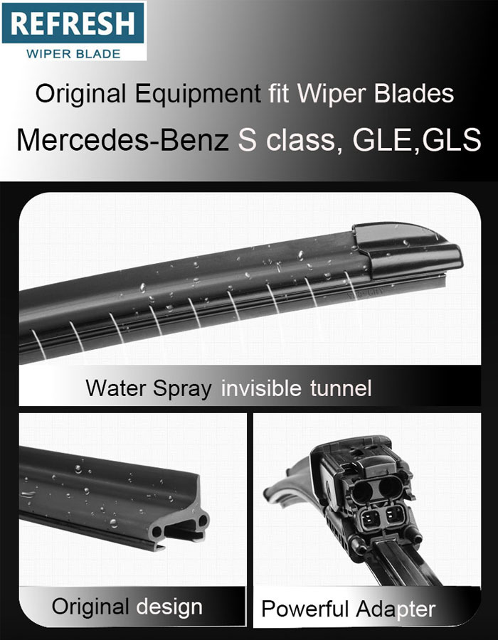 NEW Water Spray& Heating Mercedes-Benz Wiper Blades Open to 