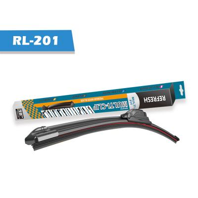  HOT SALE EXCELLENT MULTI-FIT RED LINE FLAT WIPER BLADE WITH 17 ADAPTORS CLEANING FRAMELESS WIPERS UNIVERSAL WINDSHIELD 