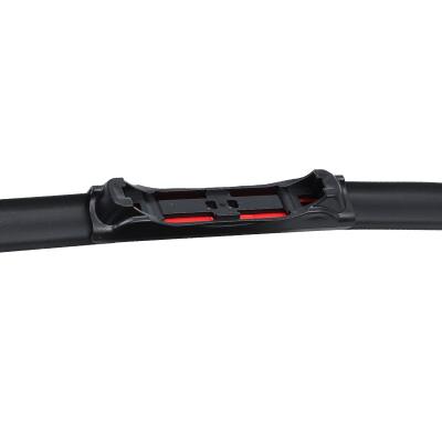 PREMIUM QUALITY MULTIFUNCTIONAL RED LINE HYBRID WINDSHIELD WIPER BLADES WITH 17 ADAPTORS CLEANING FRAMELESS UNIVERSAL